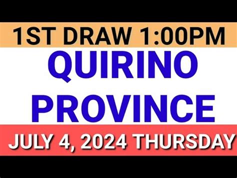 stl quirino|STL Quirino Results July 1 to 31, 2024.